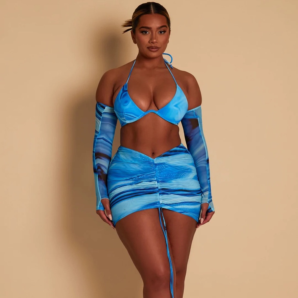 Mars the label the palm set ocean blue